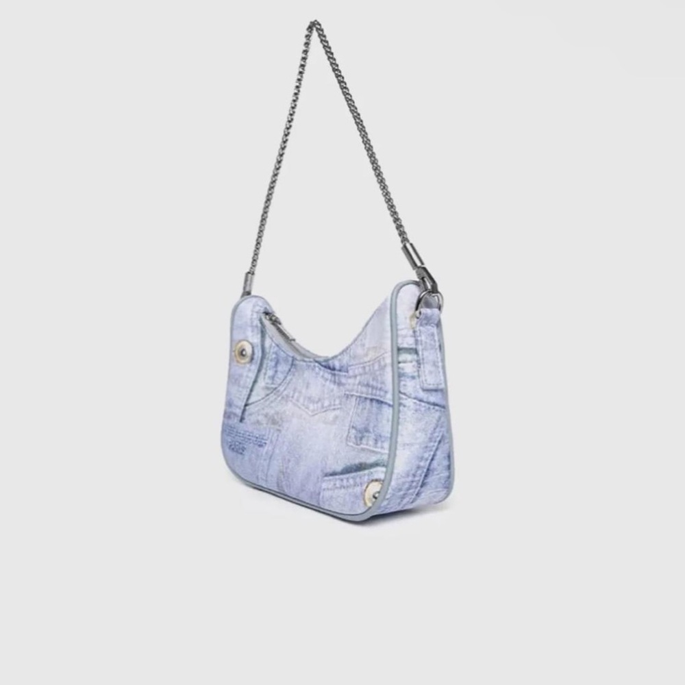 ManièreDeVoir Denim Print Shoulder Bag
